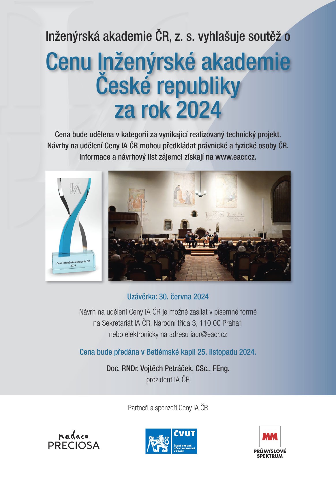 Vyhlášení Ceny Inženýrské akademie 2024